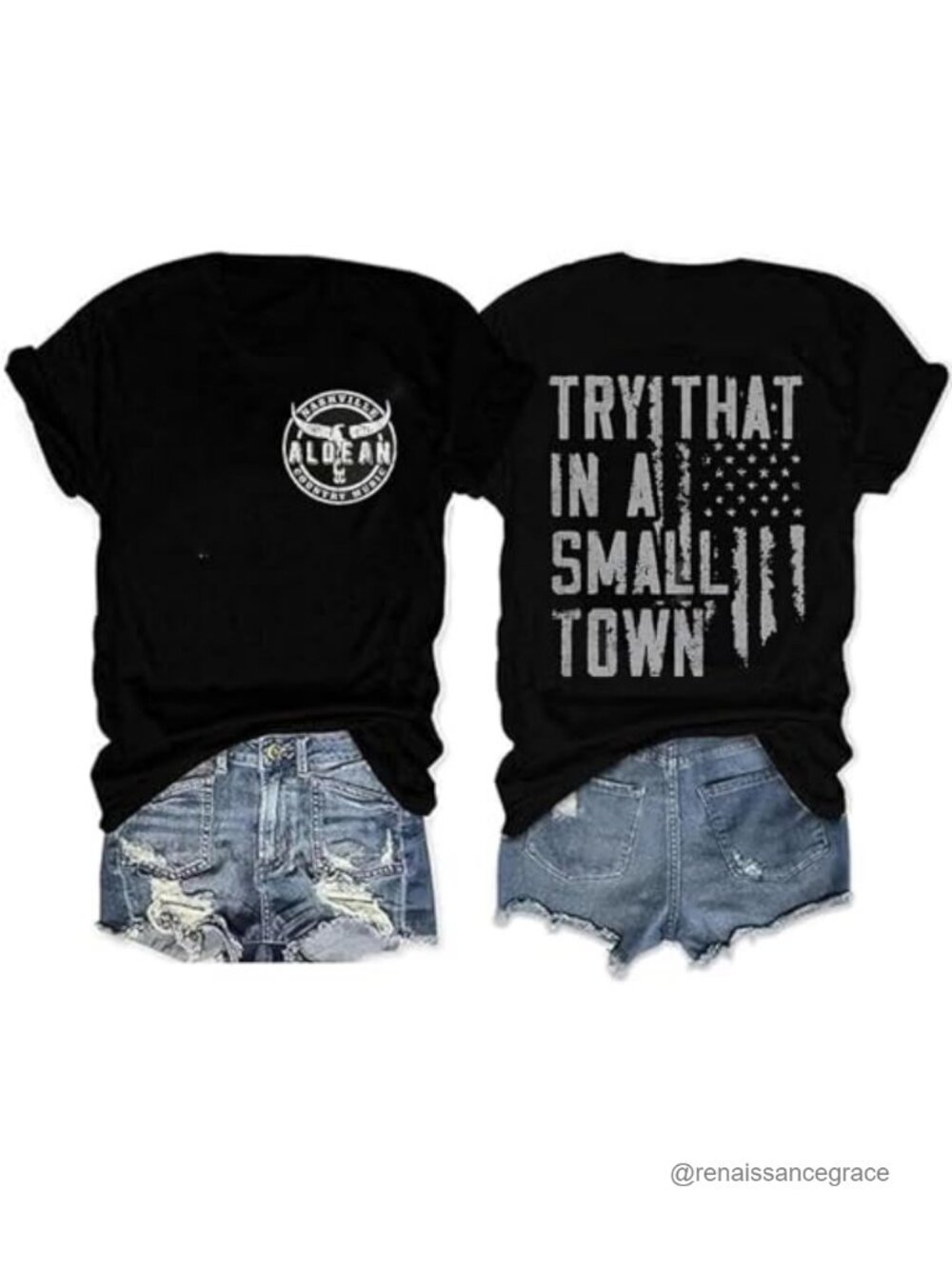 Oversized Graphic Concert Tee Womens Vintage Cowgirl Western Rock Band Cotton